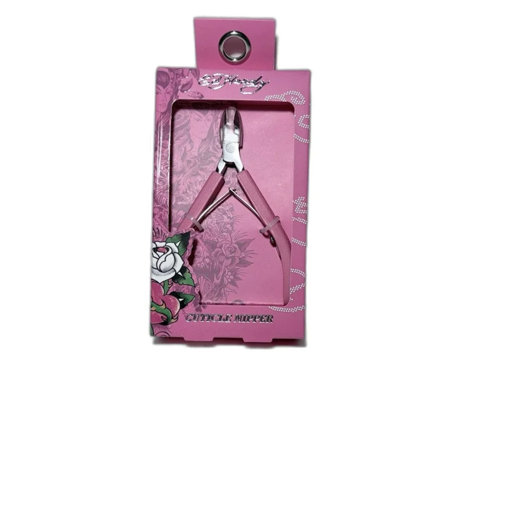 ED HARDY Pink Cuticle Nipper High-Quality Stainless Steel NEW IN BOX